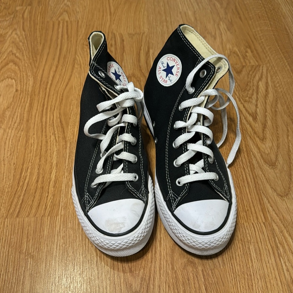 High top black platform converse